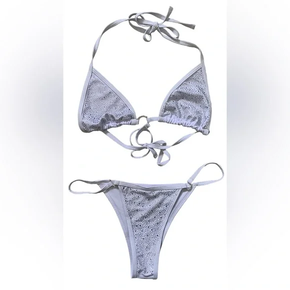 Nwot Rhinestone Bikini - Picture 5 of 8